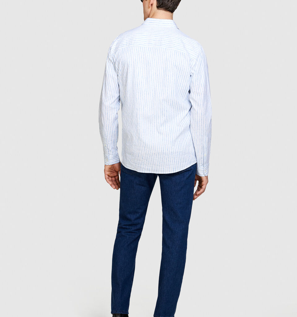 Regular fit printed shirt - men's regular fit shirts - Light Blue | Sisley image number 3